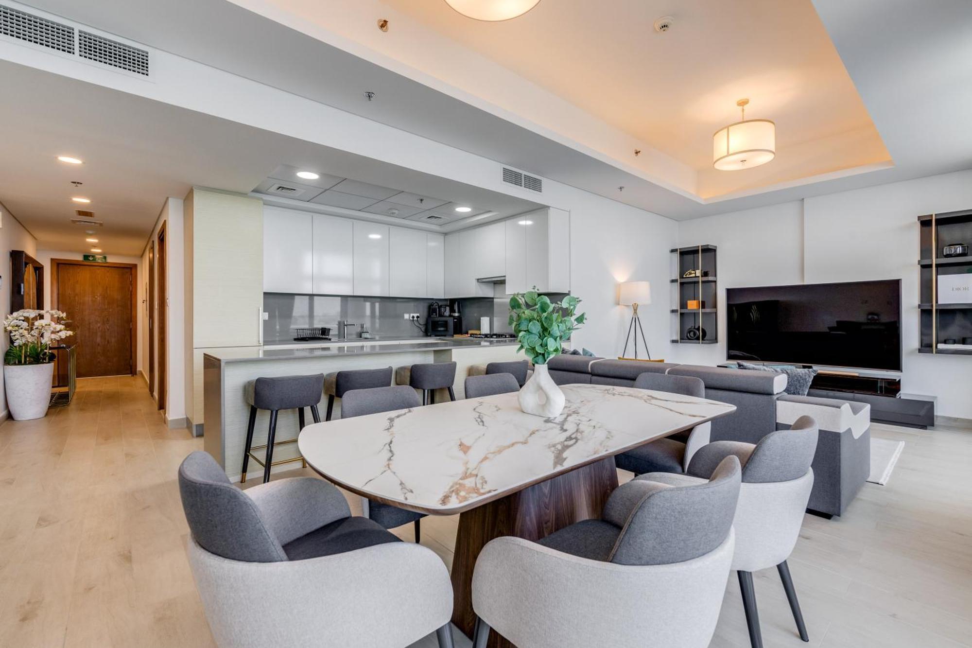 דובאי Luxury Azizi Mina Beachfront Apartments מראה חיצוני תמונה