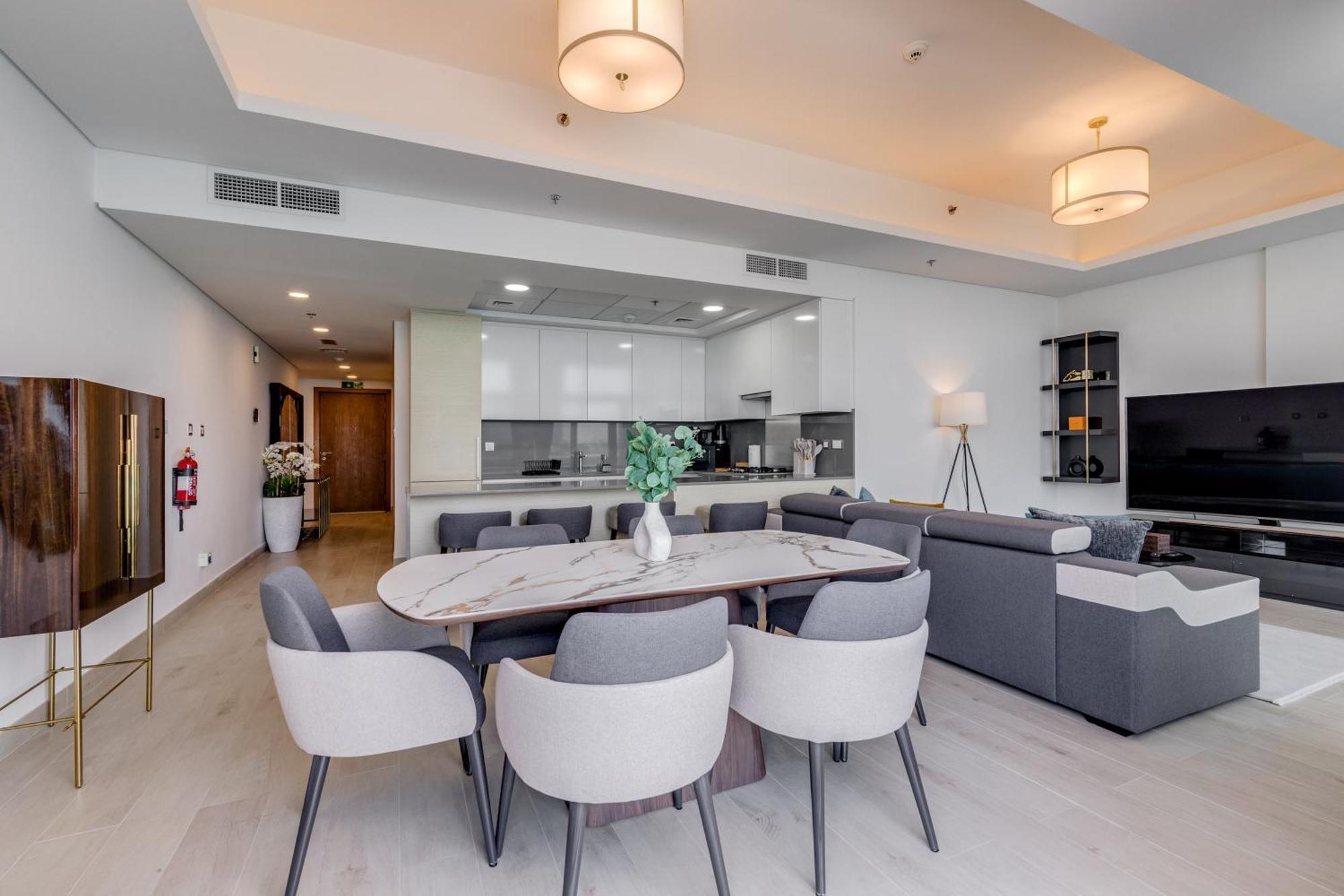דובאי Luxury Azizi Mina Beachfront Apartments מראה חיצוני תמונה